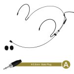 Casque lectrique sans fil  double crochet d'oreille pour sennheiser, micro de sauna, microphone us, ...