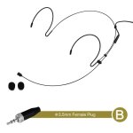 Casque lectrique sans fil  double crochet d'oreille pour sennheiser, micro de sauna, microphone us, ...