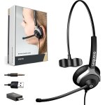 Casque filaire avec embout usb - a compatible avec pc et mac - c�ble de raccordement inclus - tr�s l�ger: ...