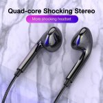Casque filaire avec micro basse casque stéréo fil 3, 5 mm fil quad core casque musique sport casque de ... Casque filaire avec micro basse casque stéréo fil 3, 5 mm fil quad core casque musique sport casque de ...