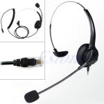 Casque filaire monaural rj11  4 broches, pour oprateur, center d'appel, casque tlphonique bk