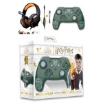 Casque filaire - nintendo - harry potter - vert serpentard - micro rabattable - jack 3, 5mm