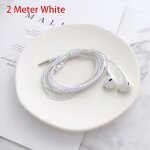 Casque filaire de permission statique, bouchons d'oreilles basses noires et blanches, injecteur 3. 5mm, ...