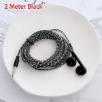 Casque filaire de permission statique, bouchons d'oreilles basses noires et blanches, injecteur 3. 5mm, ...