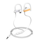 Casque filaire universel avec crochet d'oreille de sport avec micro pour t�l�phones portables pc, or ...