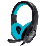 Casque gamer amstrad ams - h888 blue 40mm power bass