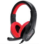Casque gamer amstrad ams - h888 red 40mm power bass