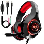 Casque gamer leshp micro casque ps4 gaming, anti - bruit, casque gaming pour pc ps4 xbox et switch