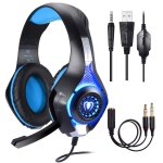 Casque gamer micro casque ps4 gaming, compatible pour ps4, pc, laptop, tablette, et tous les smartphone ...