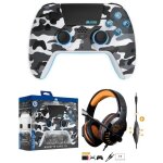 Casque gamer pc - compatible ps4 / ps5 / xbox / pc - manette ps5 bluetooth white camo - pro h3