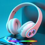 Casque gamer casque stro bluetooth stro sans fil avec son surround blutooth usb avec micro lumire ...