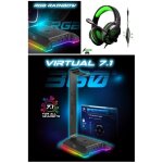 Casque gamer xbox one x / s rgb + support casque surround 7. 1 gaming rgb porte casque gamer multifonctions ...