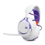 Casque gaming arceau circum auriculaire sans fil bluetooth jbl quantum 650 blanc et violet