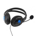 Casque de jeu bilatral filaire avec microphone tlescopique, accessoires de jeux pour sony ps4
