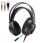 Casque de jeu filaire confortable avec microphone, pour ps4 et pc gamer