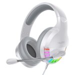 Casque de jeu filaire avec micro hd, led rgb, pour ps4, ps5, pc, stro 3d, basse