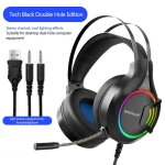 Casque de jeu filaire avec microphone, pour ordinateur portable, ps4, xbox