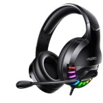 Casque de jeu filaire usb 3, 5 mm aux over - ear surround bass hd voice low loss rgb light headphone ...