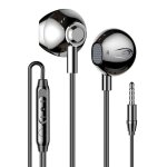 Casque de jeu intra - auriculaire � controle filaire heavy bass pour ordinateur pc, noir