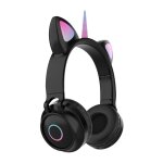 Casque de jeu led rgb, oreillettes de chat mignon, avec microphone, anti bruit, pour ordinateur, tlphone ...