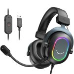 Casque de jeu rvb dynamique avec micro casque supra - auriculaire 7. 1 surround sound pc ps4 ps5 3 options ...