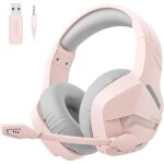 Casque de jeu sans fil avec 2, 4 ghz pour ps5, ps4, pc, ns, joueurs fps, 120 heures + bluetooth 5. 3 ...