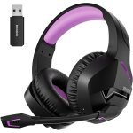 Casque de jeu sans fil avec 2, 4 ghz pour ps5, ps4, pc, ns, joueurs fps, 120 heures + bluetooth 5. 3 ...