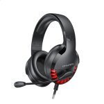 Casque de jeu sur l'oreille 3, 5 mm usb lumire led stro 7. 1 son de basse 50 mm haut - parleur casque ...