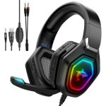 Casque de jeu usb 3, 5 mm rvb lumière led basse stéréo filaire casque avec micro casques gamer pour ps4 ... Casque de jeu usb 3, 5 mm rvb lumière led basse stéréo filaire casque avec micro casques gamer pour ps4 ...