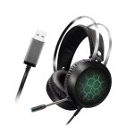 Casque de jeu virtuel professionnel 7. 1 casque de lumi�re rvb filaire usb avec micro pour ordinateur ...