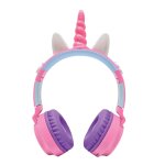 Casque lumineux pliable bluetooth� et filaire avec un design 3d licorne avec limitation du volume