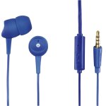 Casque micro st�r�o intra - auriculaire basic4phone, bleu