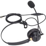 Casque avec microphone, casque unilatral avec prise jack 2, 5 mm, bandeau rglable et microphone flexible ...