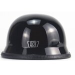 Casque de moto allemand durable demi visage, nouveau m / l / xl, style allemand, vintage, noir mat, fibre ...