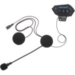 Casque de moto bt + edr casque sans fil mains libres avec micro contrle des appels musicaux chargement ...