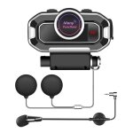 Casque de moto interphone heaphone bluetooth 5. 0 casque �tanche fm communication sans fil st�r�o �couteur ...