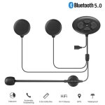 Casque de moto avec walkie talkie mains libres, couteurs sans fil bluetooth, pour vlo, voiture, locomotive ...