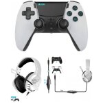 Casque pc gamer pro - h3 ps4 - ps5 pack manette ps5 manette bluetooth blanche 3. 5 jack ps5 playstation ...