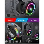 Casque pc gamer - xpert - h1200 - sans fil bluetooth - son 7. 1 - rgb r�tro�clair�