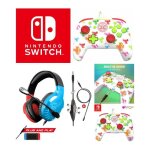 Casque pc nintendo switch rouge et bleu + manette filaire switch mario kart switch officielle nintendo ...