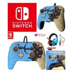 Casque pc nintendo switch rouge et bleu + manette filaire switch zelda arrows officielle nintendo switch ...