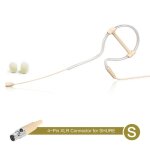 Casque réglable omnidirectionnel professionnel, beige, crochet d'oreille unique, micro de sauna, microphone ... Casque réglable omnidirectionnel professionnel, beige, crochet d'oreille unique, micro de sauna, microphone ...