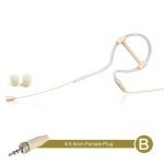 Casque rglable professionnel, beige omnidirectionnel, crochet d'oreille unique, micro, casque, microphone, ...
