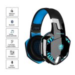 Casque sans fil bluetooth avec micro, casque de jeu ps4 pour pc, xbox one, ps5 - bleu Casque sans fil bluetooth avec micro, casque de jeu ps4 pour pc, xbox one, ps5 - bleu