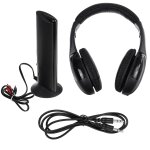 Casque sans fil metteur sur casque d'oreille avec radio fm sans fil casque haute fidlit moniteur couteur ...