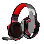 Casque sans fil avec micro, casque de jeu ps4 pour pc, xbox one, ps5 - rouge Casque sans fil avec micro, casque de jeu ps4 pour pc, xbox one, ps5 - rouge