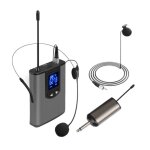 Casque sans fil portable uhf / microphone  revers lavalier avec metteur et rcepteur bodypack sortie ...