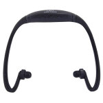 Casque sport etanche sans fil avec radio fm et carte sd pour smartphone noir yonis