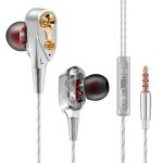 Casque sport hifi quad - core ergonomique son hd microphone intégré argenté argent yonis Casque sport hifi quad - core ergonomique son hd microphone intégré argenté argent yonis