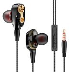 Casque sport hifi quad - core ergonomique son hd microphone intégré argenté noir yonis Casque sport hifi quad - core ergonomique son hd microphone intégré argenté noir yonis
